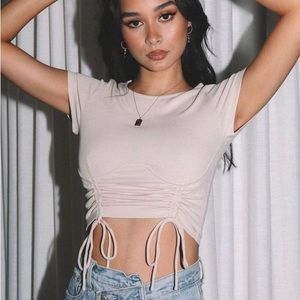 Princess Polly Stormi Top in Cream